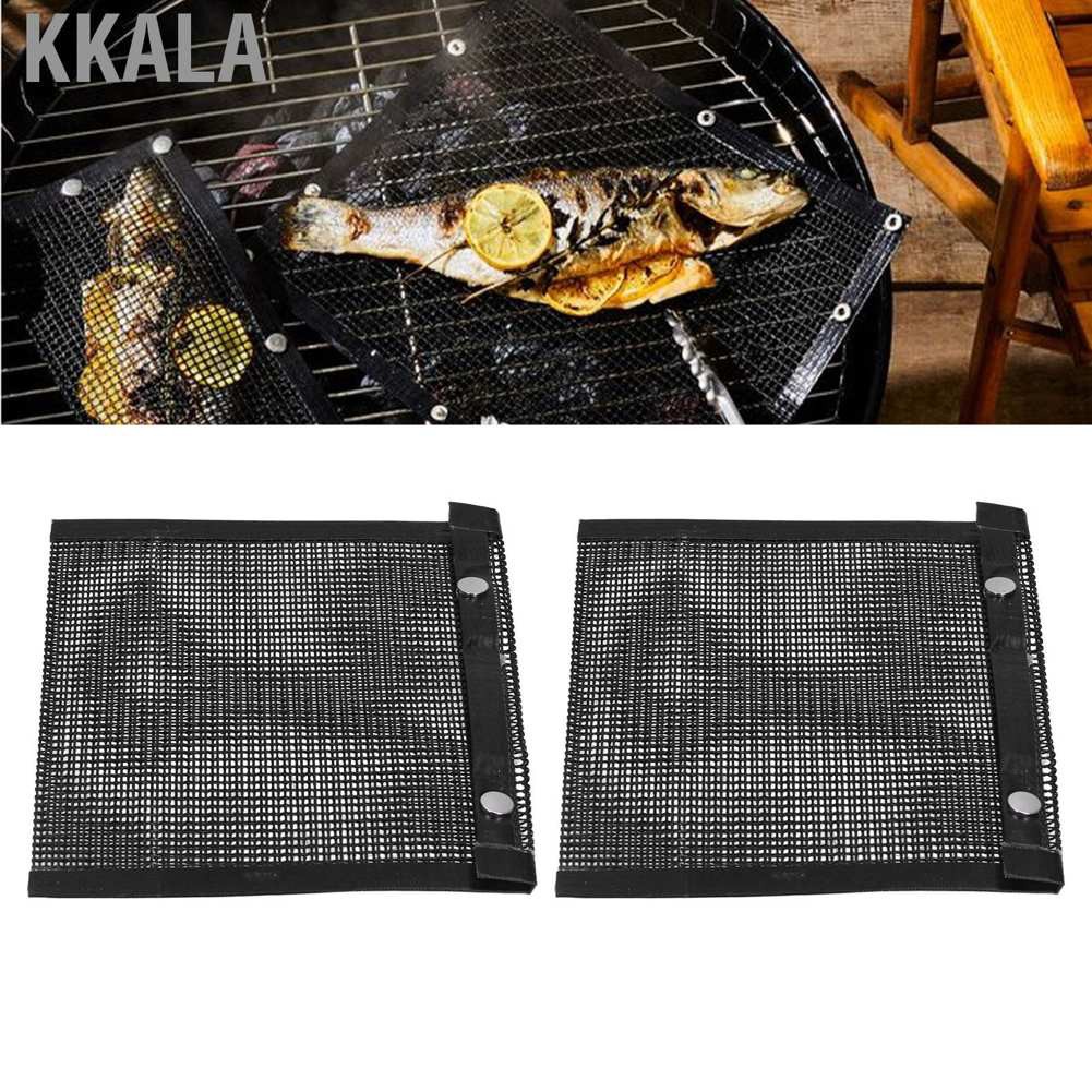 Set 2 Túi Lưới Nướng Bbq Chống Dính Chịu Nhiệt Cao 22x27cm