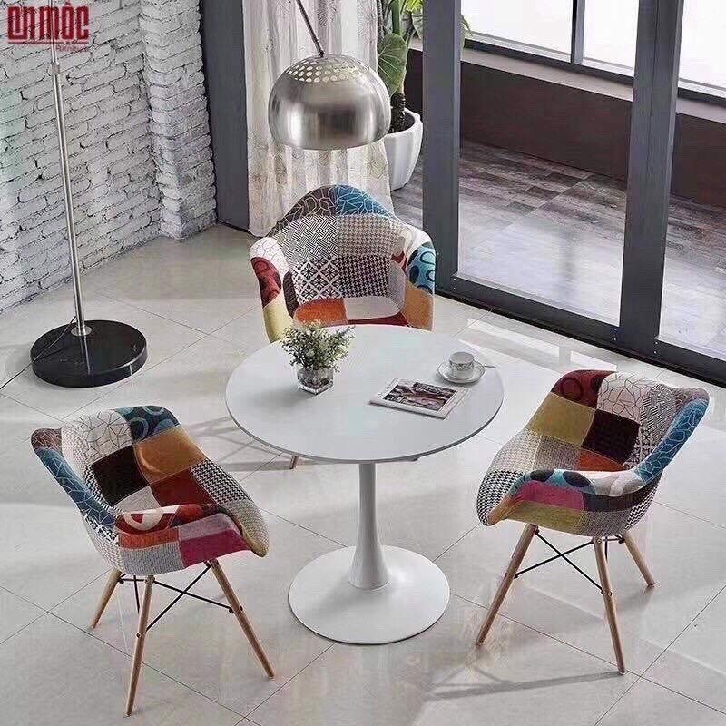 BÀN TULIP ĐEN TRẮNG- BÀN CAFE-BÀN DECOR MÃ 025