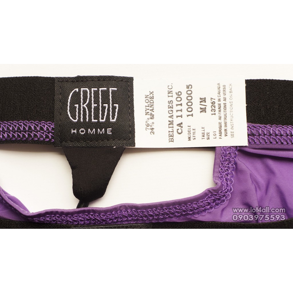 [CHÍNH HÃNG] Quần lót nam Gregg Homme PerfekBum Butt Outliner Square Cut Purple