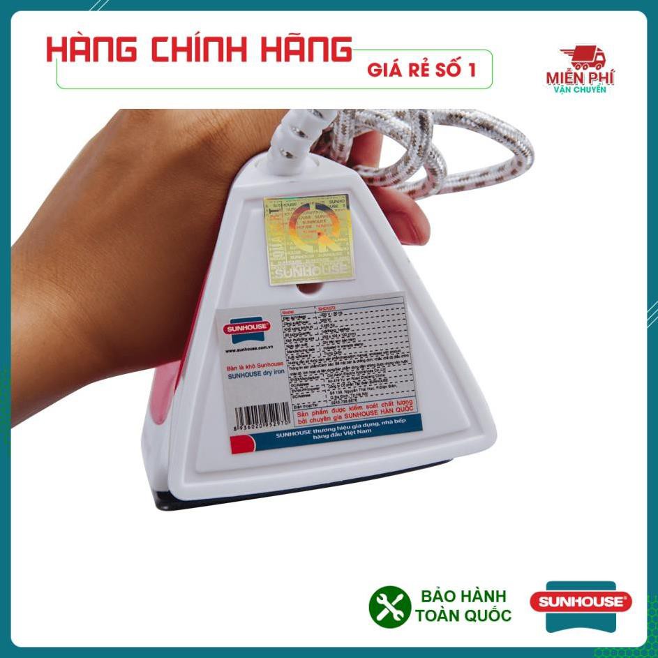 BÀN LÀ SUNHOUSE SHD1072, BÀN ỦI SUNHOUSE SHD1072, CÔNG SUẤT 1100W, CÔNG TẮC NGUỒN NÚM XOAY.