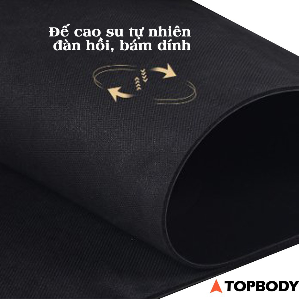 Thảm Tập Yoga PU Cao Su Định Tuyến Cao Cấp, Thấm Hút Mồ Hôi, Chống Trơn Trượt TOPBODY