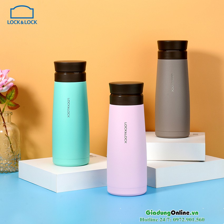 Bình Giữ Nhiệt Macaron ID Tumbler Lock&amp;Lock LHC4230 450ml hồng - Larva Store