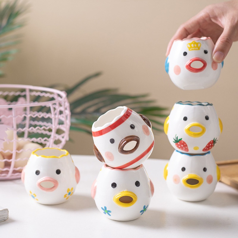 Dụng Cụ Tách Lòng Đỏ Trứng Gà Bằng Gốm Dễ Thương