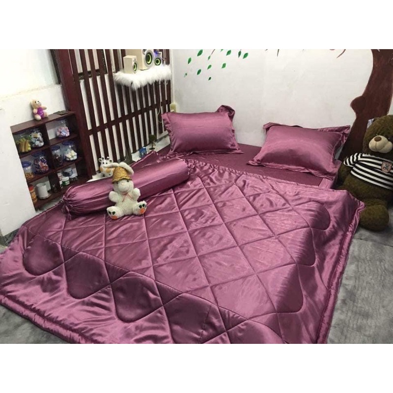 BỘ GA LỤA THÁI TUẤN MÀU HỒNG RUỐC