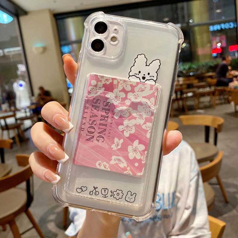 Ốp điện thoại TPU mềm có ngăn đựng thẻ cho Iphone7 8 Plus 11 12 Pro Max X Xs Xr Xsmax | BigBuy360 - bigbuy360.vn