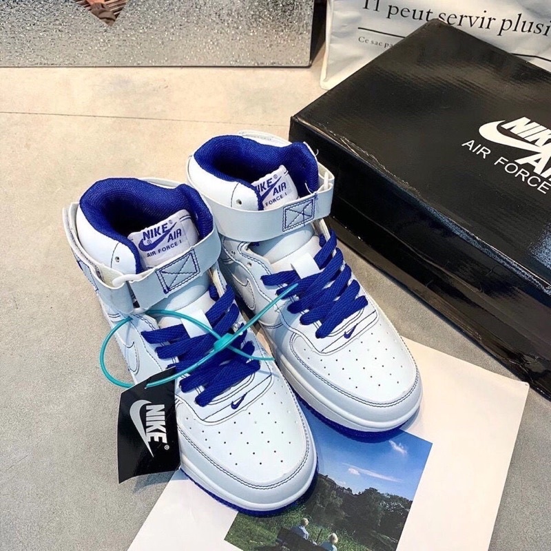 Giày thể thao/ sneakers màu trắng xanh cá tính thời trang