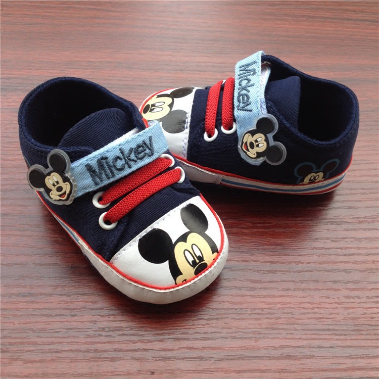 Giày Sneaker Đế Mềm Hình Mickey Cho Bé