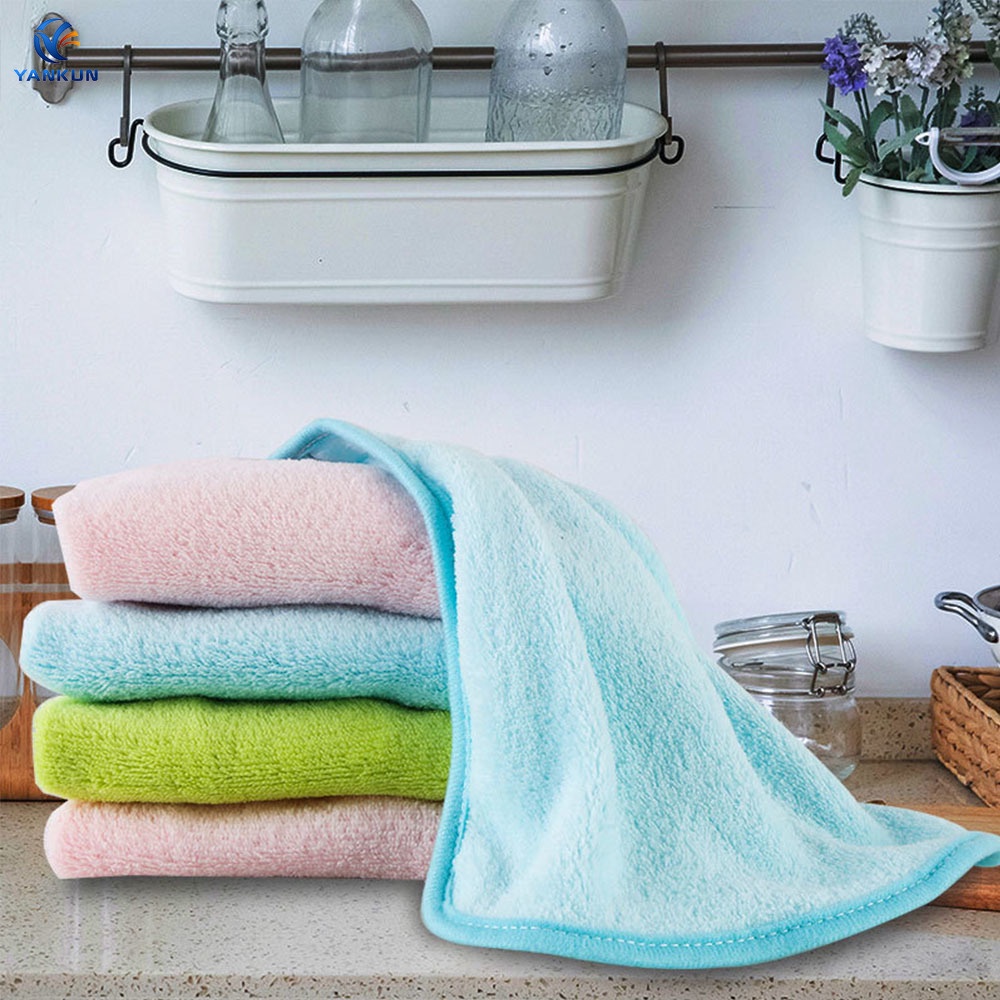 Khăn Lau Tay Treo Tường Bằng Lông Cừu San Hô Dành Cho Nhà Bếp Phòng Tắm