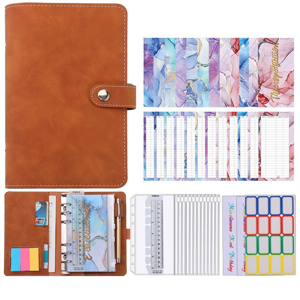 Jarred Sổ Tay Bìa Da PU Có Khóa Kéo Dùng Lên Kế Hoạch Tiện Lợi Dành Cho Văn Phòng Trường Học Văn Phòng