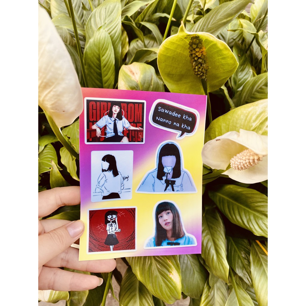 Sticker Nanno - Cô Gái Đến Từ Hư Vô Chất Liệu PVC Chống Nước | STK118 | Sticker Dán Mũ Bảo Hiểm Bình Nước Laptop Vali