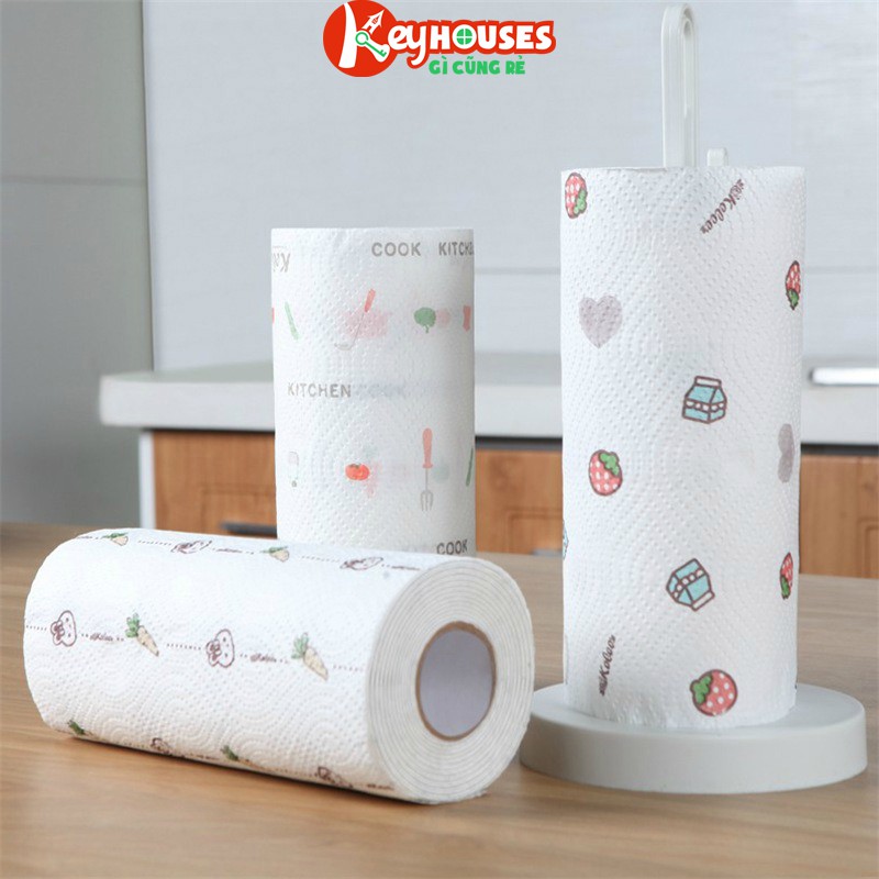 Cuộn Khăn Giấy Lau Đa Năng Nhà Bếp Màu Trăng - Tái Sử Dụng | BigBuy360 - bigbuy360.vn