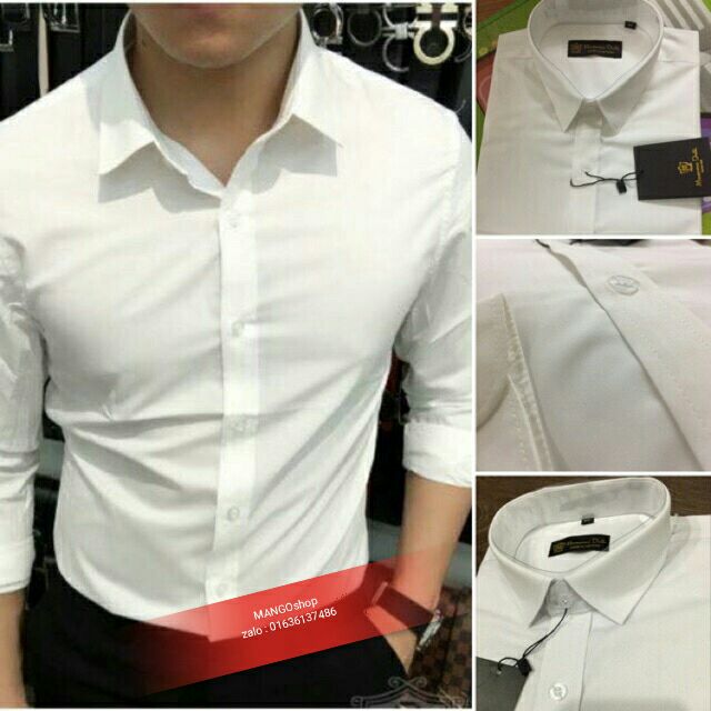 SƠ MI NAM TRƠN DÀI TAY VẢI LỤA CAO CẤP - SM235-FREESHIP | BigBuy360 - bigbuy360.vn