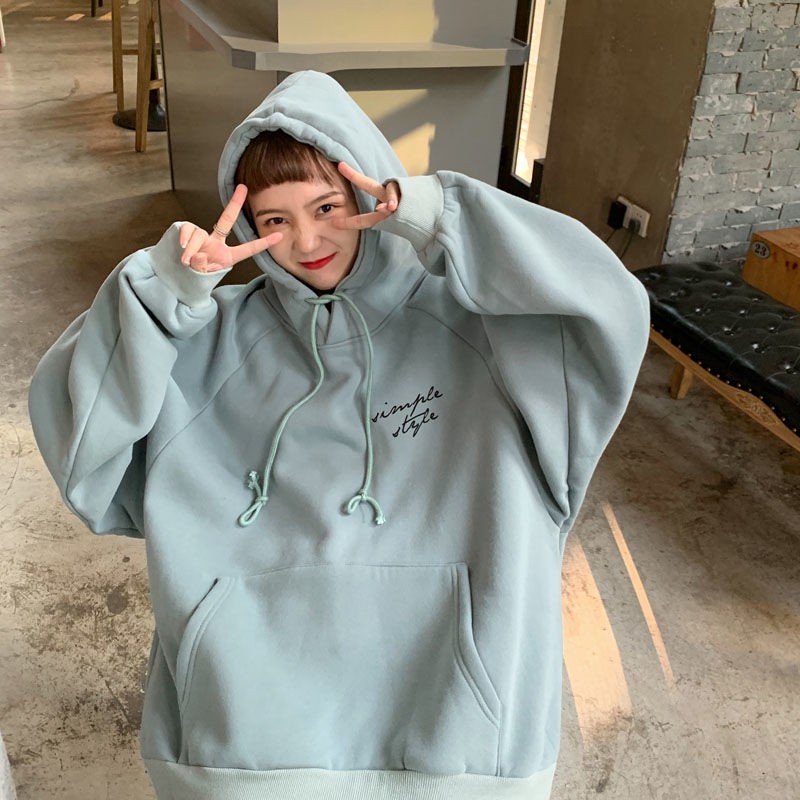 Áo Hoodie Nữ Hàn Quốc Chất Nỉ Dày Đẹp Giá Rẻ -Thời Trang Thu Đông Unisex Ulzzang 2020