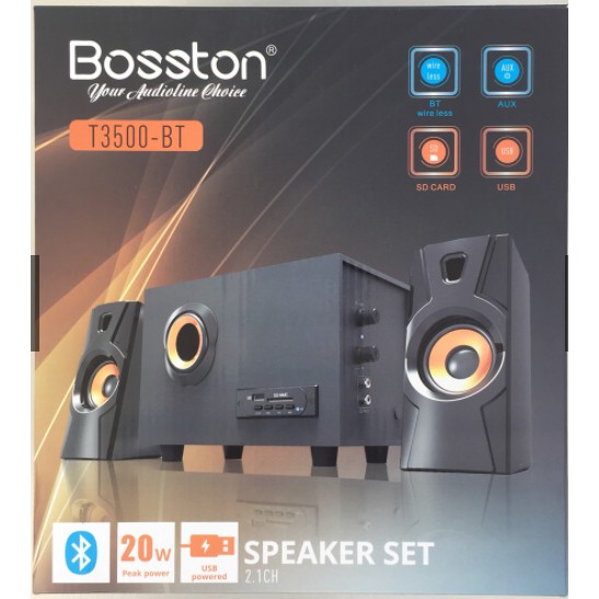 Loa Bluetooth Bosston T3500-BT 2.1- Led RGB