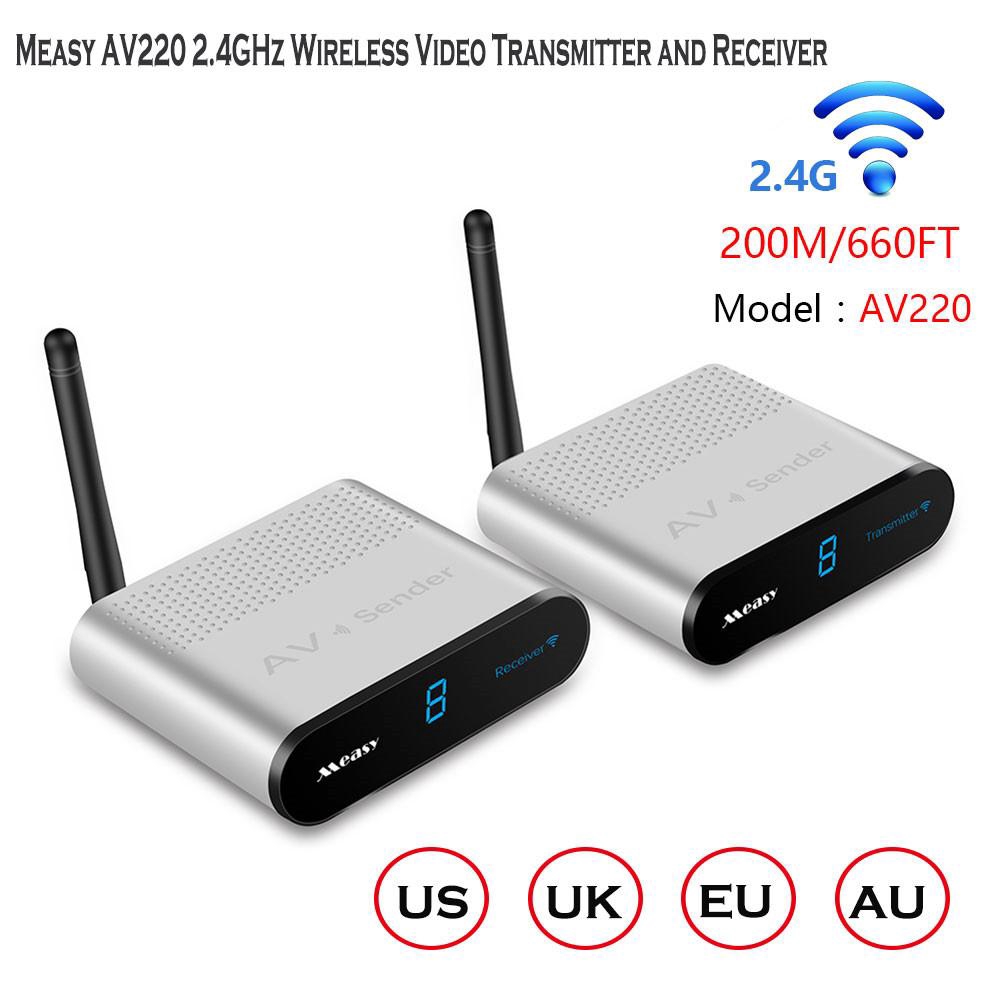 Bộ thu và phát video không dây đo lường AV220 2.4GHz Bộ mở rộng hồng ngoại Bộ điều hợp âm thanh video