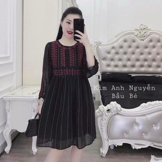 Đầm babydoll voan 2 lớp hoa dây đỏ
