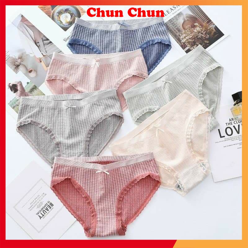 Quần lot cotton kháng khuẩn, Quần lót kẻ ô hot hit, quần chip co giãn 4 chiều, quần lót thấm hút mồ hôi | BigBuy360 - bigbuy360.vn