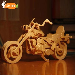 Đồ chơi lắp ráp gỗ 3D Mô hình Motocycle HD1