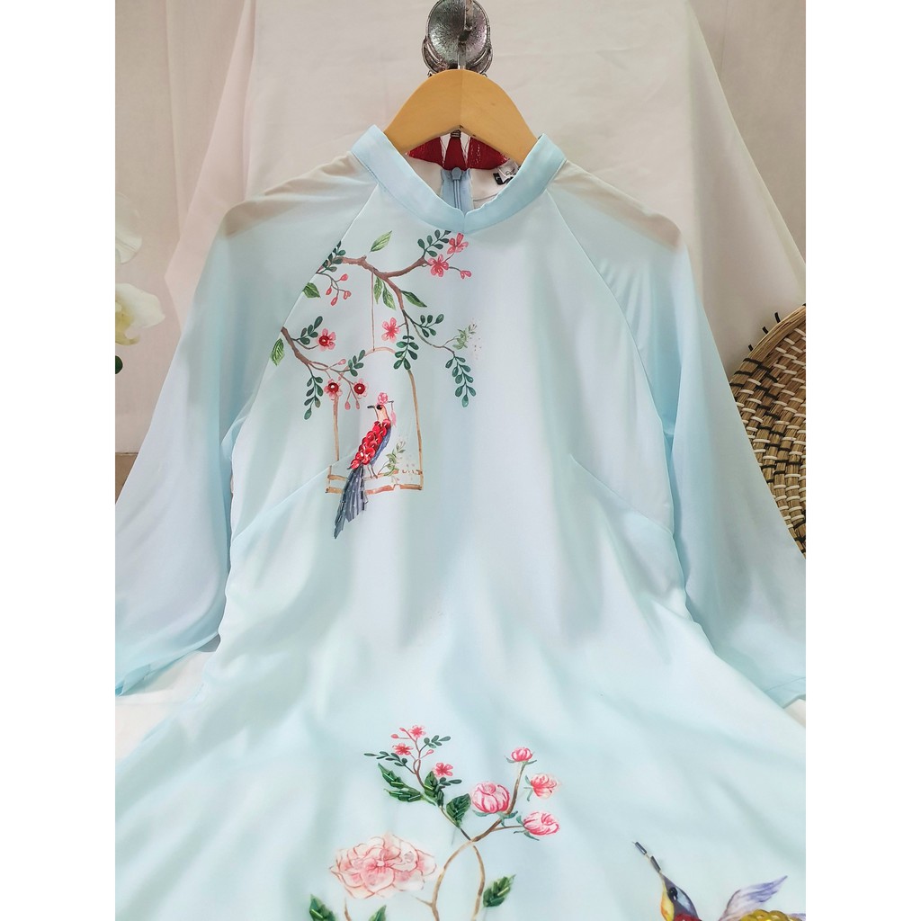 Áo dài nữ 🎀FREESHIP🎀 Áo dài cách tân đính hạt tay phối voan ao dai dinh da | BigBuy360 - bigbuy360.vn