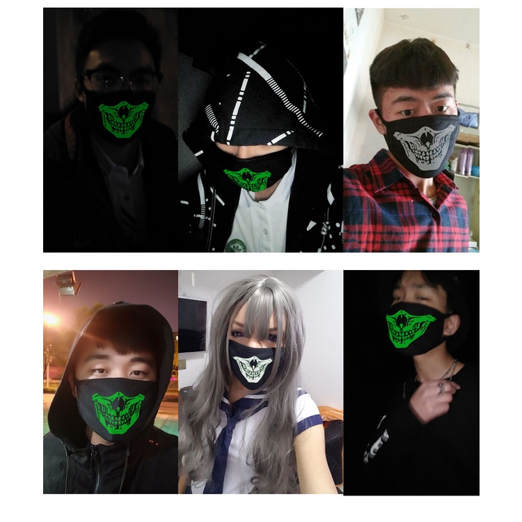 Khẩu trang Khẩu trang haloween 3d in hình vui nhộn Khẩu Trang hài hước sáng tạo biểu hiện cá tính khẩu trang bông ch