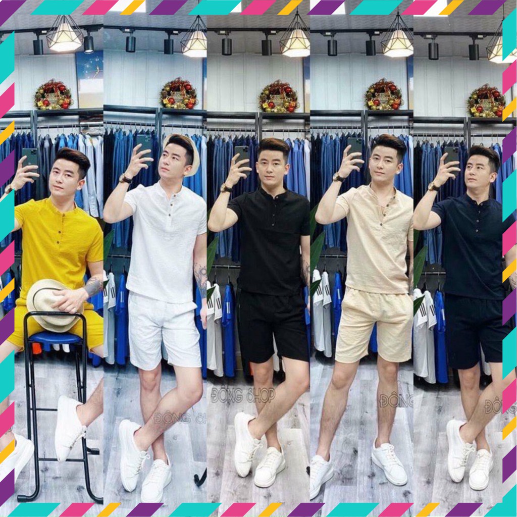 CHẤT VẢI SỊN ] Bộ Đũi Nam Vải Đũi Cao Cấp - Bộ Hè Đũi Hàng Xuất Xịn Full Tem