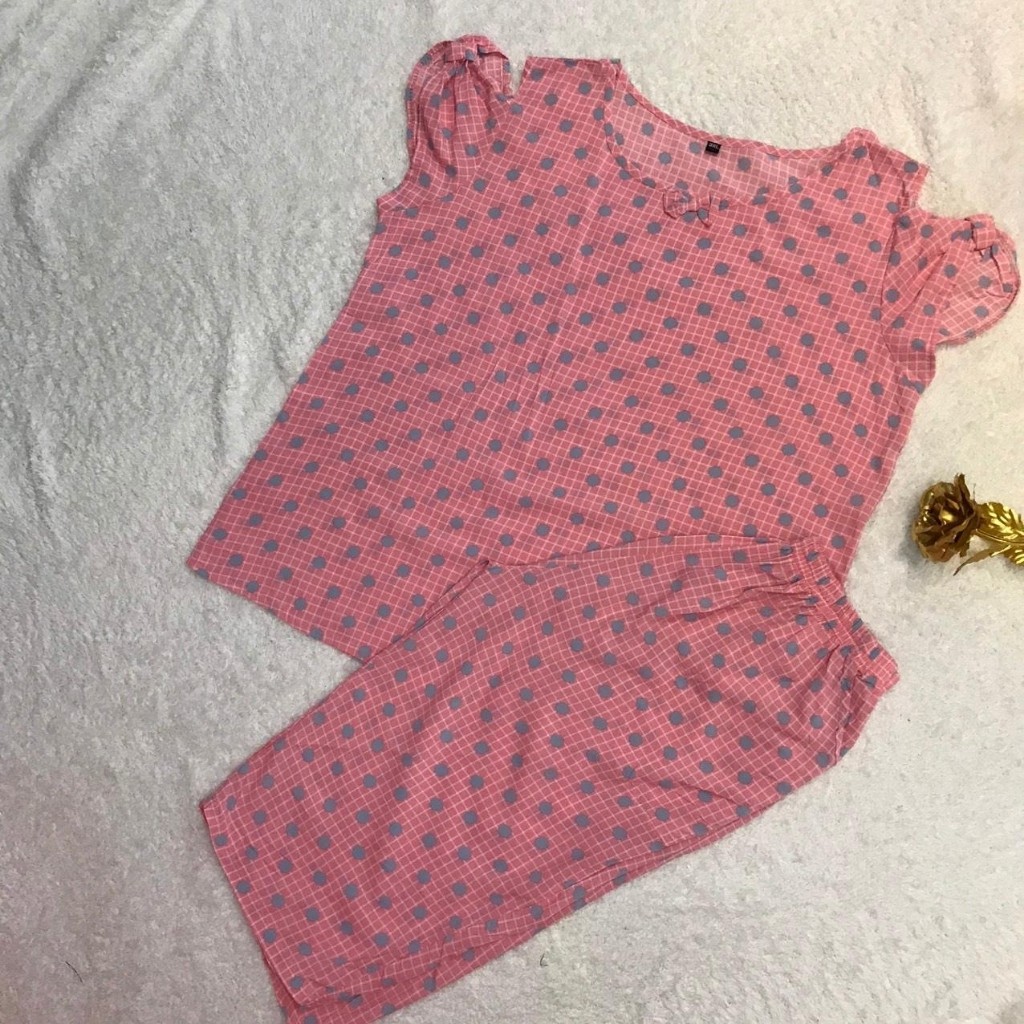 Đồ Bộ Nữ B06 VNXK Kiểu Dáng Lửng Vải Tôn Lanh Rớt Vai (ẢNH SHOP TỰ CHỤP)