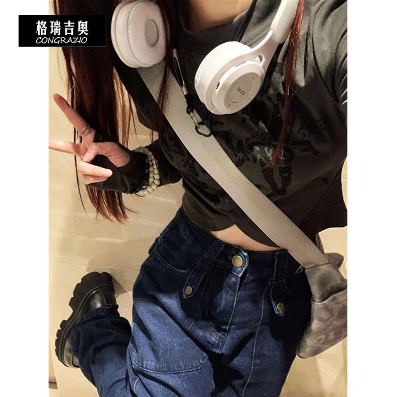 Quần Jeans Nữ Dài Ống Rộng Thời Trang