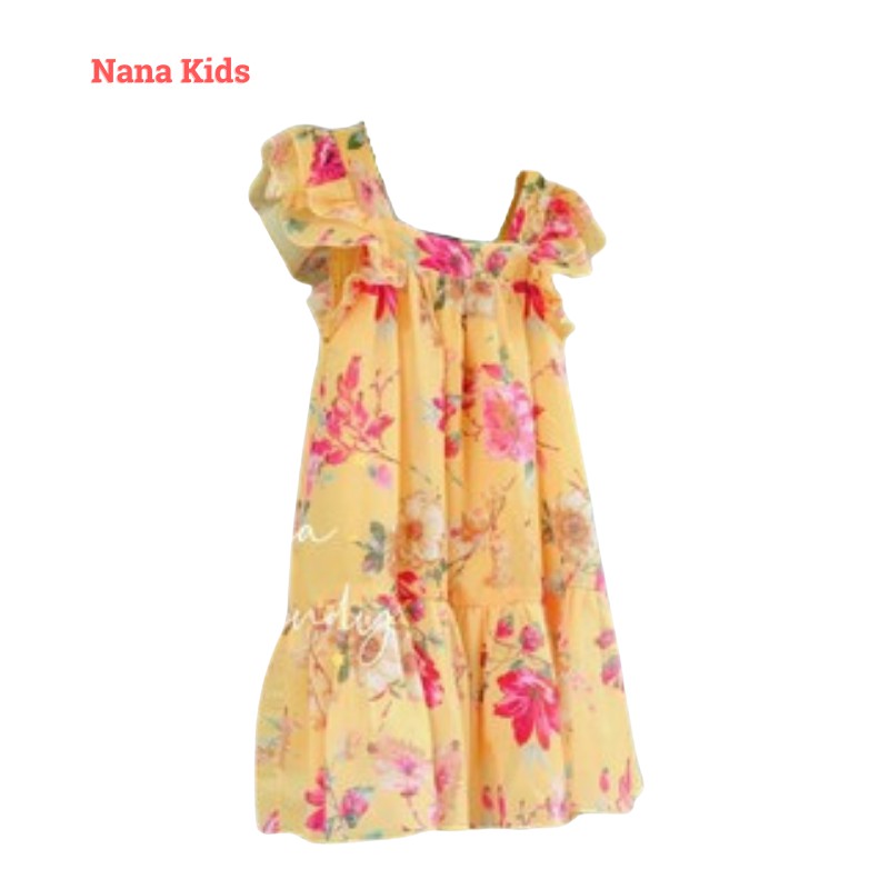 Đầm váy voan lụa bông Hồng cánh tiên thương hiệu SOFA CANDY chất voan nhẹ mát mềm thấm hút mồ hôi  từ 1 tuổi đến 8 tuổi