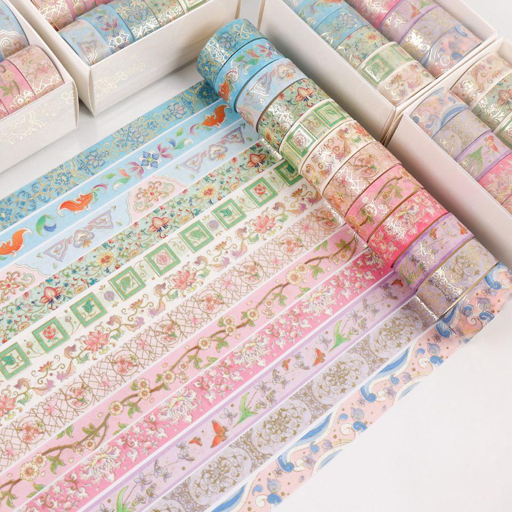AUGUSTINE Cuộn Băng Keo Họa Tiết Ngôi Sao / Hành Tinh May Mắn Dùng Trang Trí Sổ Tay DIY
