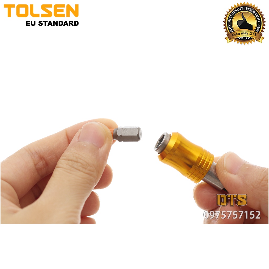 Bộ mũi vít đa năng công nghiệp 38 chi tiết hãng TOLSEN, bộ mũi vặn tua vít chuôi lục giác cho máy khoan điện, khoan pin