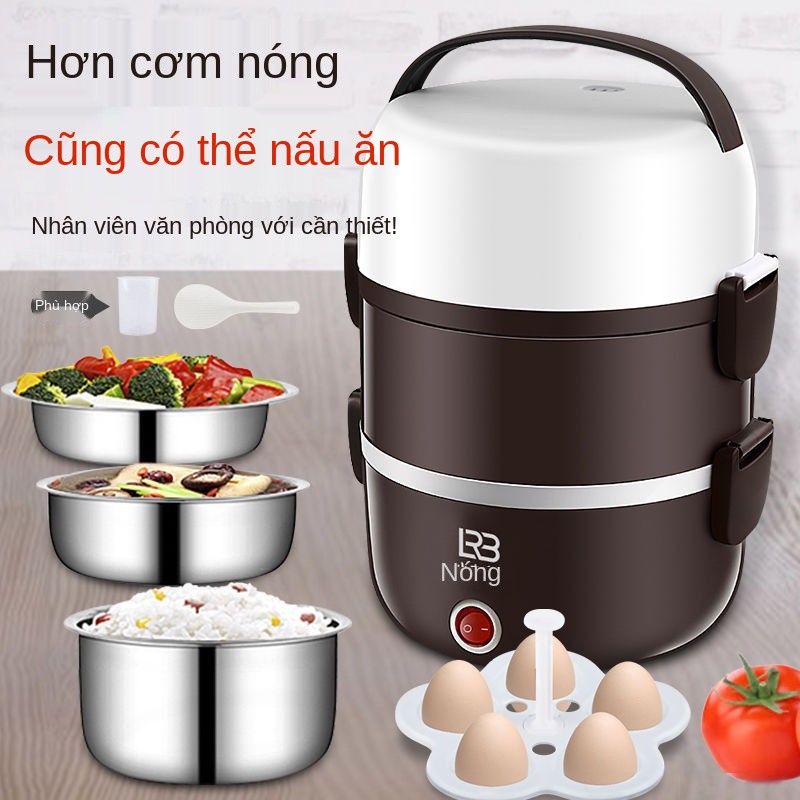 Hộp cơm hâm nóng điện nhân viên văn phòng mini cắm tự sinh hấp tạo tác tủ