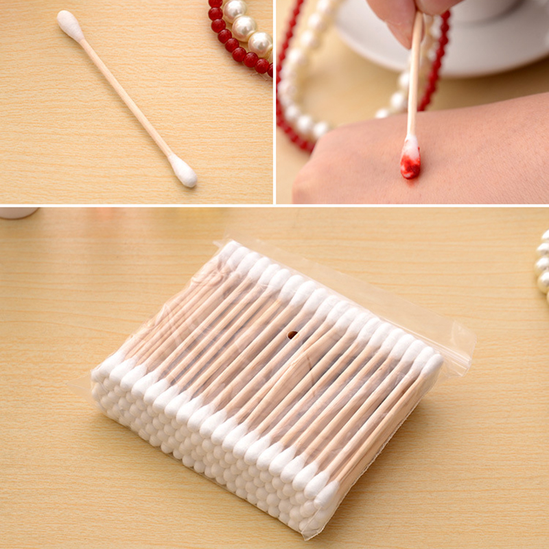 Bộ 100 tăm bông hai đầu bằng cotton tiện lợi