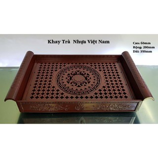 Khay trà nhựa giả gỗ