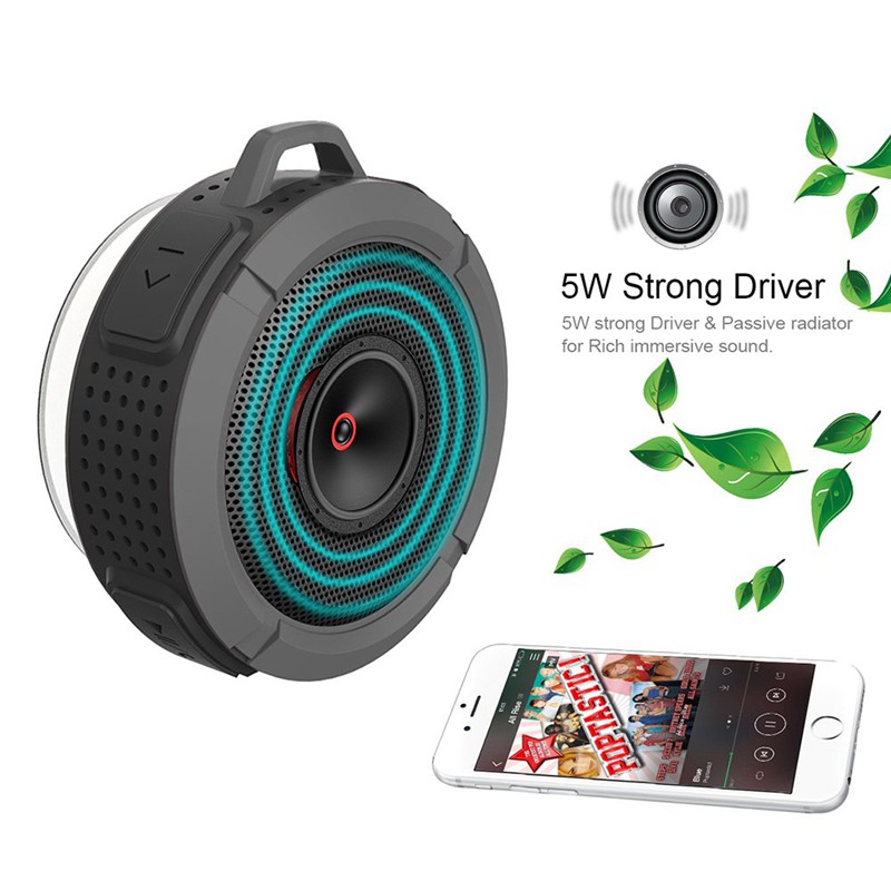 Hands-Free Shower Bluetooth Waterproof Speaker, Wireless Speaker With 5W Driver 