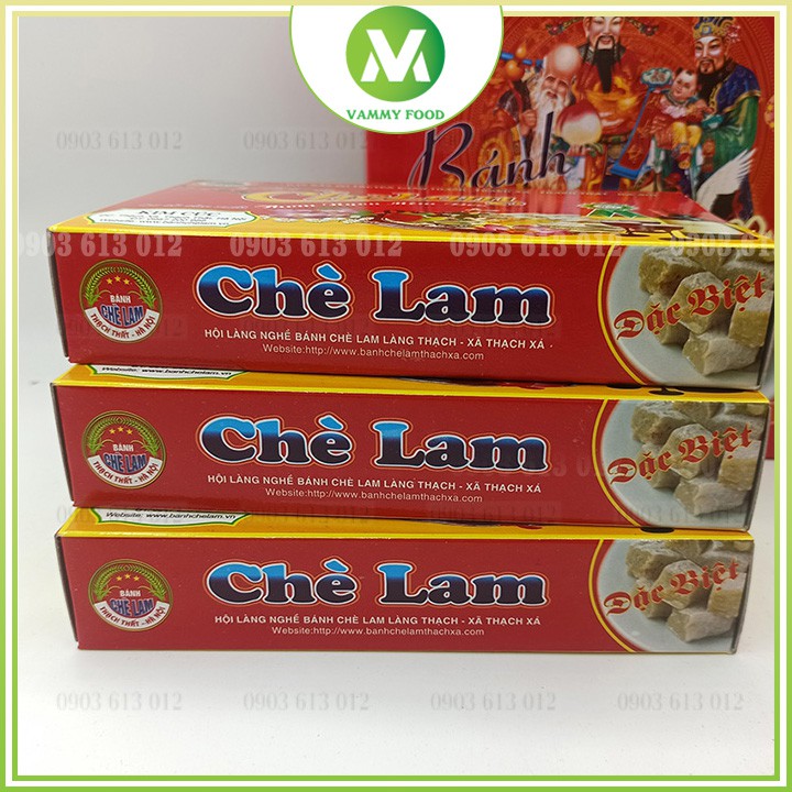 3 Hộp Chè lam Thạch Xá, Bánh Đặc sản Hà Nội cổ truyền làm chính hãng (Loại 300G)