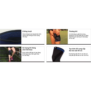 Băng gối hỗ trợ chạy bộ Protec 3D Flat Knee Support Chính hãng - IMSports