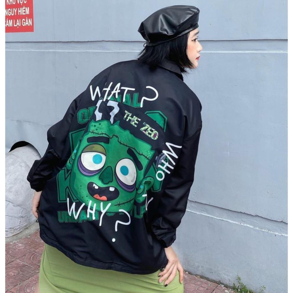 Áo khoác dù chống nắng dành cho cặp đôi nam nữ LOKI SHOP in hình THEZED Jacket form rộng 2 màu unisex ulzzang | BigBuy360 - bigbuy360.vn