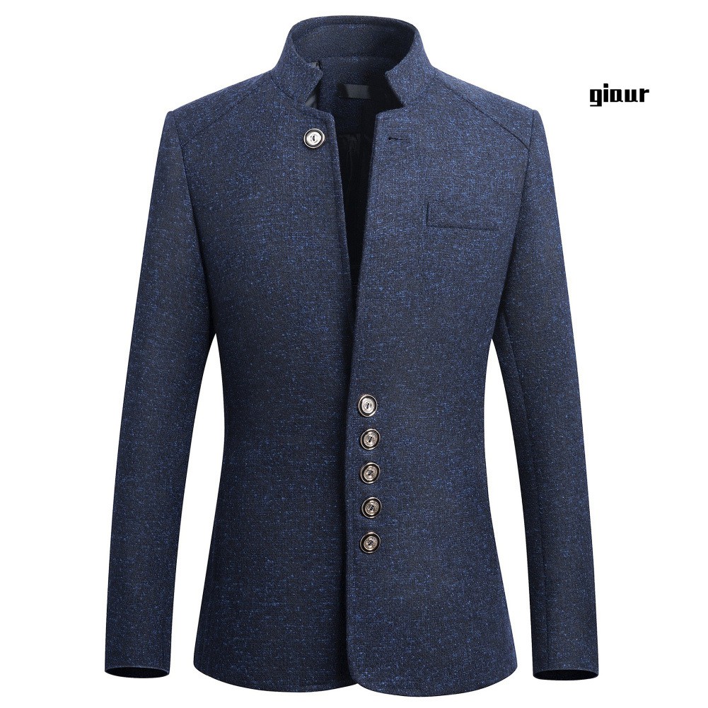 Áo Khoác Blazer Cổ Đứng Thời Trang Nam Tính