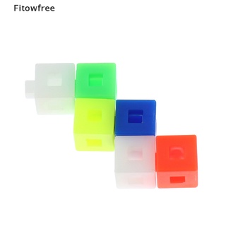 Fitw 100Pcs Mathematics Linking Cubes Interlocking Counting Blocks Kids Learning Toys FE