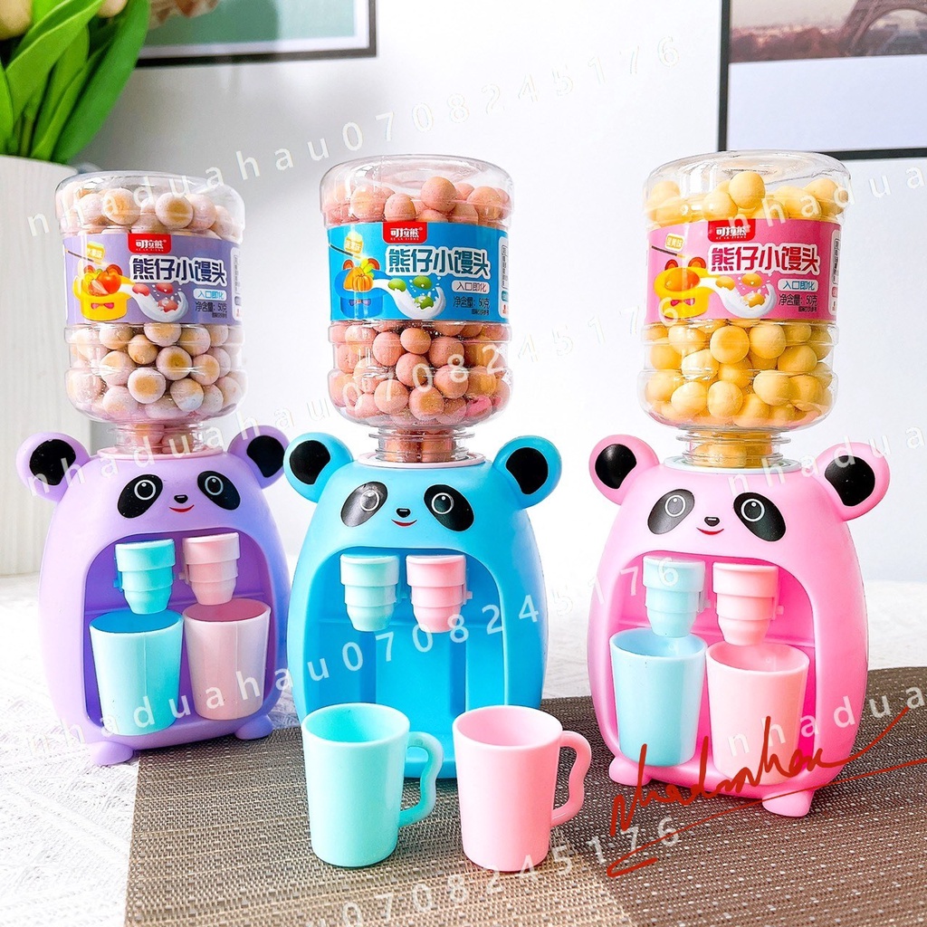 Một hộp bánh men sữa chua khô trái cây hình bình lọc nước dễ thương cho bé Hongkong hộp 50gam bánh