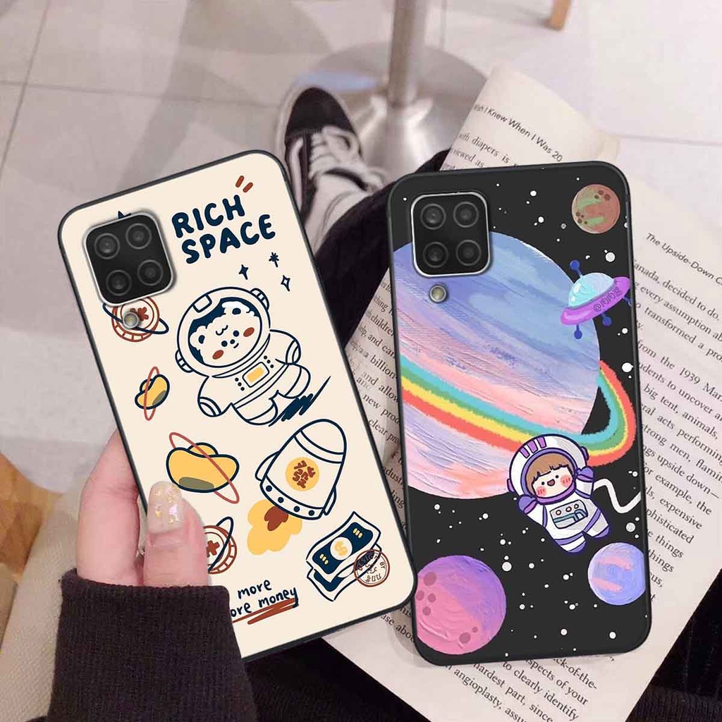 Ốp Samsung A12 / M12 in hình vũ trụ, phi hành gia bầu trời cute dễ thương