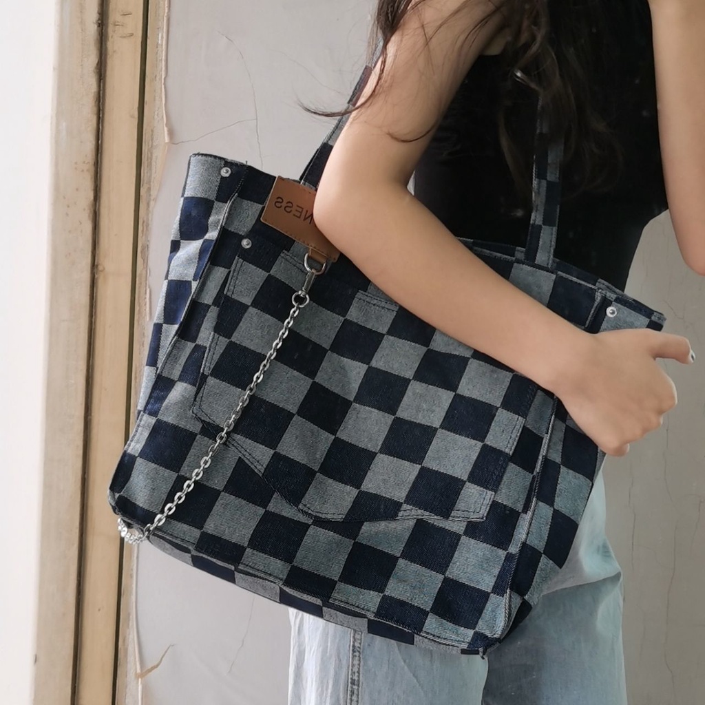 Túi Xách balo laptop nữ túi xách ysl florasis balo đựng laptop 22 inch Denim Cỡ Lớn Thiết Kế Mới Thời Trang Mùa Thu Đông Dành Cho Nữ túi xách nữ