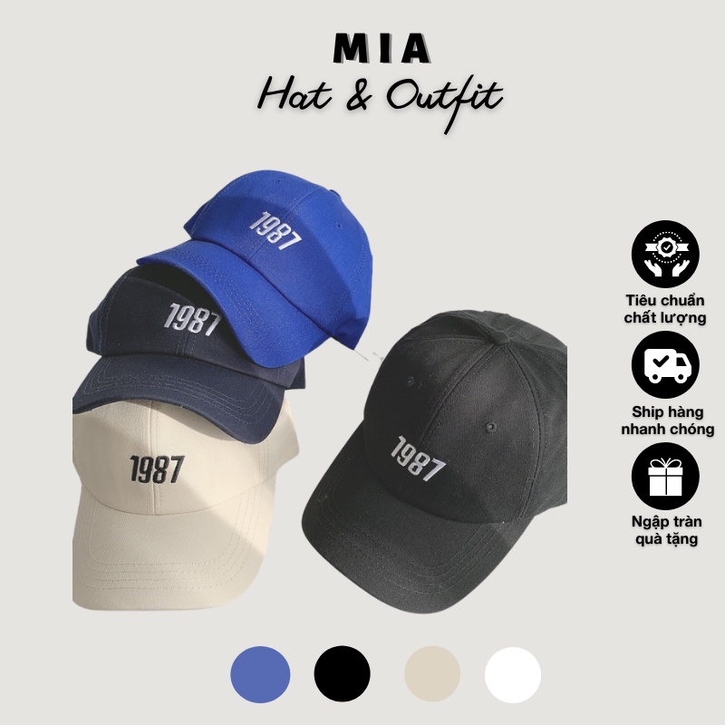 Nón Kếp Thêu 1987 - Mũ Lưỡi Trai Miam018