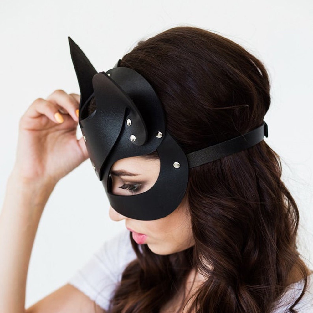 Mặt Nạ Da Hóa Trang Hình Mèo Quyến Rũ Cho Nữ