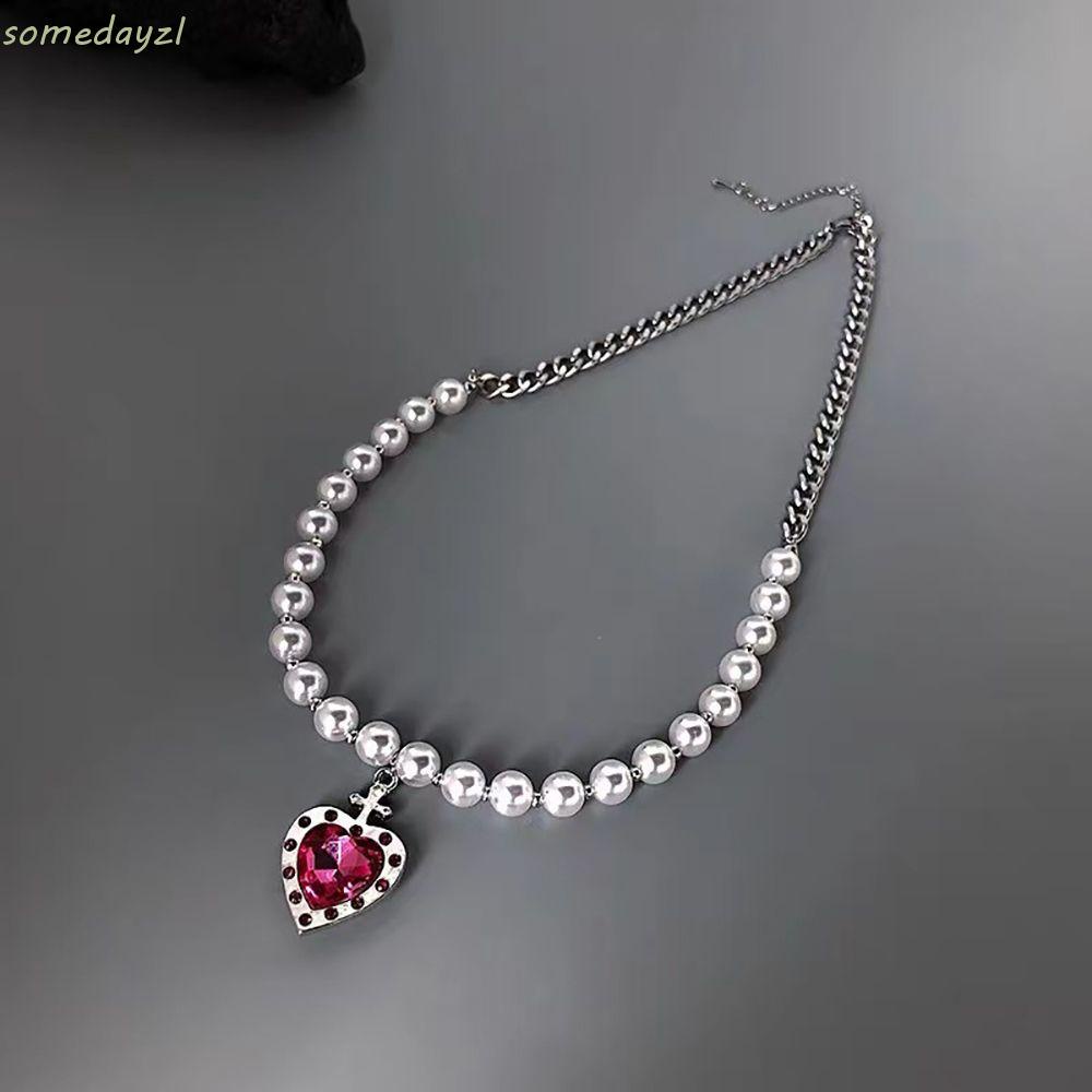 Vòng cổ mặt trái tim phong cách hip hop Hàn Quốc thời trang cho nữ