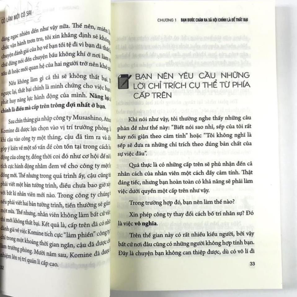 Sách Có làm mới có sai - Thất bại thực ra cũng là một sự đóng góp [ Minh Long ]