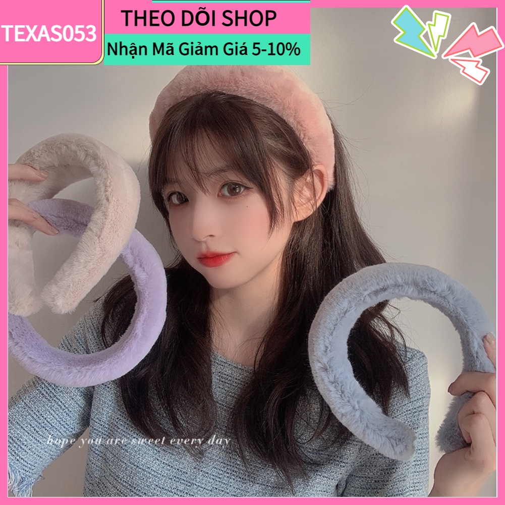 💕Hàng Sẵn Băng đô lông nhiều màu Băng đô thời trang Đầu rộng Trang trí chống trượt cho rửa mặt