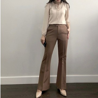 Quần ống loe nữ (nâu)