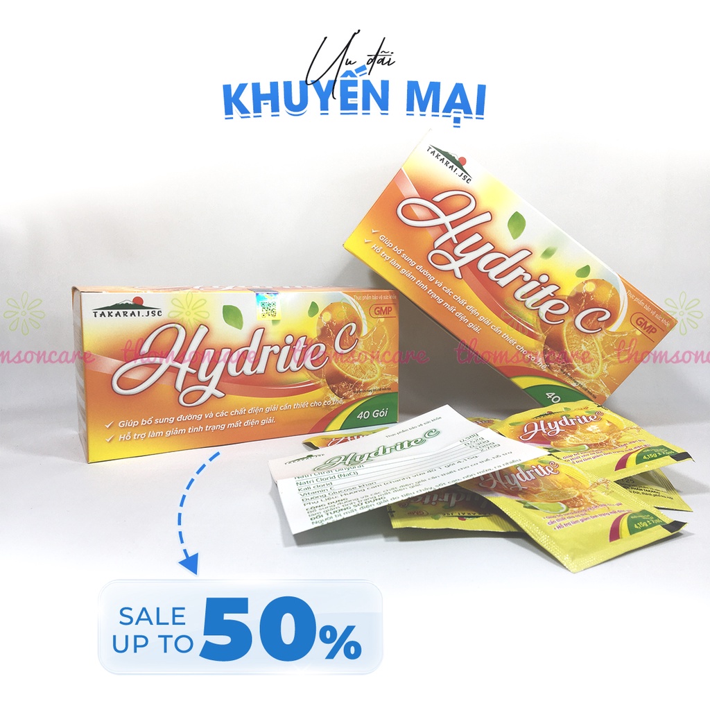 Bột Oresol Hdrite C bù nước và chất điện giải - dùng sau khi chơi thể thao, bị sốt, mất nước , giải khát Tarakai