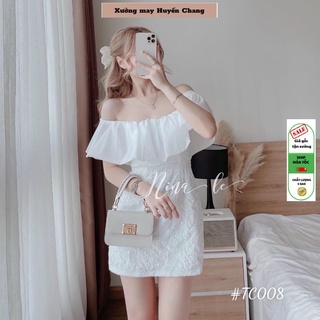 Đầm trễ vai, Váy trễ vai vải xốp siêu sang